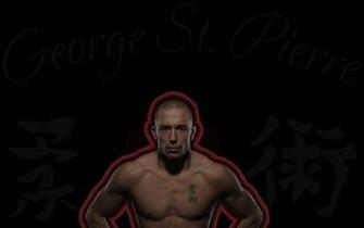 George Rush St Pierre Ufc Inspired Red Glow Desktop