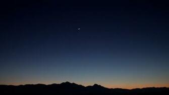 Landscapes Moon Night Sky Silhoutte Crescent Wallpaper Background