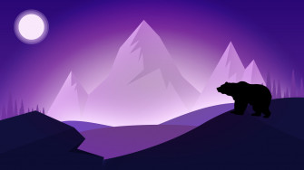 Purple Bear R Wallpaper