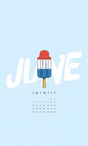 June iPhone Calendar Wallpaper