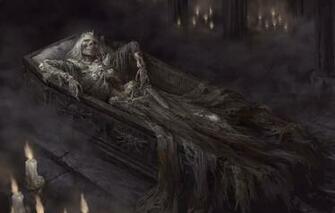 Wallpaper Dark Sword Fantasy Crown Grave Artwork Candles