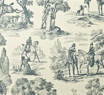 Fox Hunting Wallpaper Toile Creekside Interiors Pintere