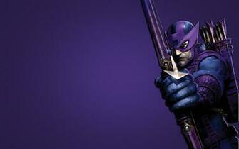 Hawkeye Wallpaper HD Purple Background