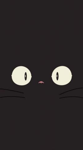 Black Wallpaper iPhone Cat Phone Cute