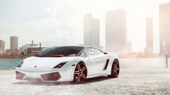 White Lamborghini Gallardo UHD 4k Wallpaper