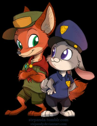 Nick Wilde And Judy Hopps By Stepandy