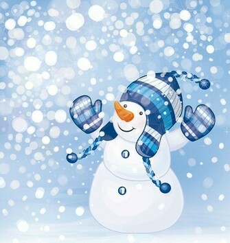 Cute Snowman Illustrator Vector Graphics My Photoshop World