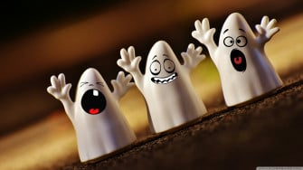 Cute Ghosts Halloween Ultra HD Desktop Background Wallpaper For