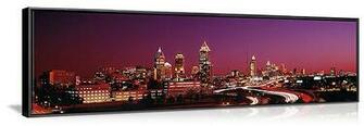 Atlanta Skyline At Night Panorama HD Walls Find Wallpaper