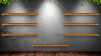 HD Wallpaper Wall Shelf Leaves Backlighting 3d Desktop