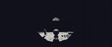 Earth Ultra Wide Moon Kerbal Space Program Wallpaper