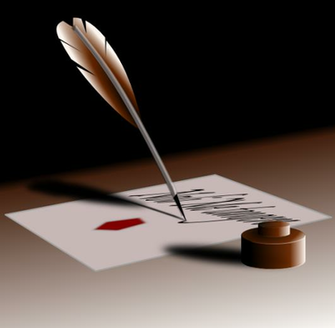 Feather Pen And Ink Wallpaper Clip Art Vector
