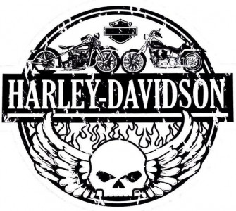 Harley Davidson Logo Black And White Wallpaper
