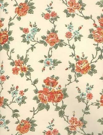 Quaint 19thc Reproduction Victorian Floral Wallpaper