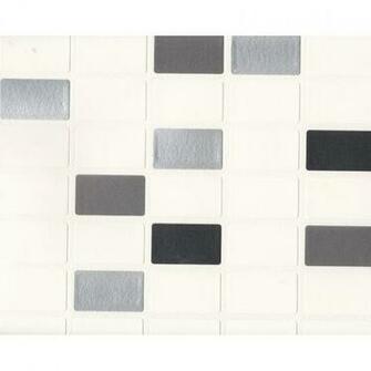 Home Mosaic Black White Tile Wallpaper By Rasch