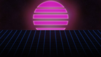 80s Sunset By Allieg3x Retro Wallpaper Neon