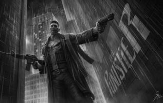 Wallpaper Figure Art Punisher Marvel Castle
