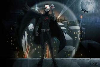 Red X From Teen Titans With Magna Looking To The Moon In A