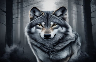 Black And White Wolf Wallpaper