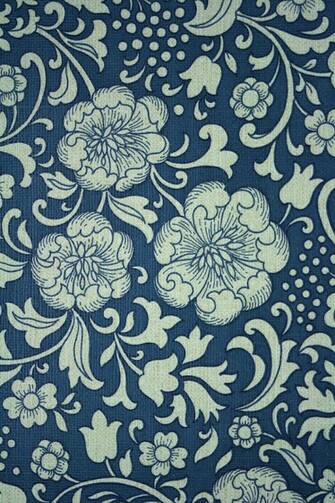 Dark Blue Floral Wallpaper