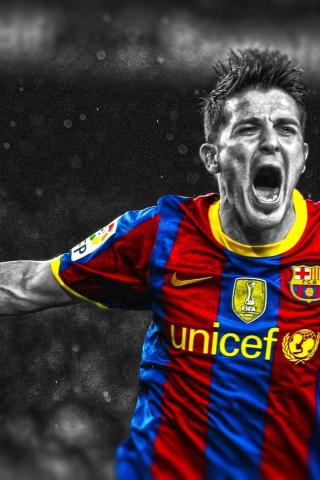 Villa Stars Cutout Football Player Barcelona Fc