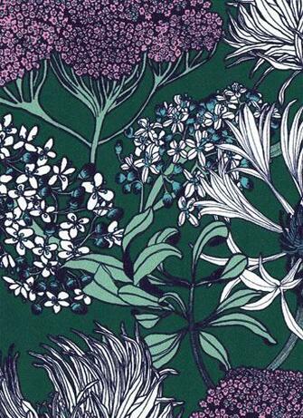 Hello Yarrow Teal Wallpaper