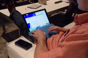 Microsoft S Surface Pro As A Laptop On My Lap Ars Technica