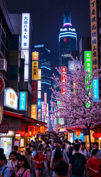Tokyo Street Scene Wallpaper
