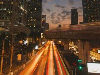 Night City Road Long Exposure Thailand Bangkok Background Toppng