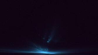 Deep Blue Night Stars Horizon Desktop Pc And Mac