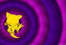 Pokemon Abra Alakazam Black Background Wallpaper
