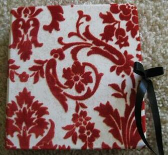The Red Velvet Cover Is Made From Flocked Fuzzy Wallpaper