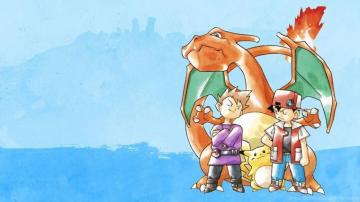 Pokemon Red Blue Watercolor Art Wallpaper Desktop