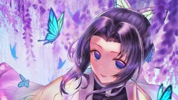 Desktop Wallpaper Cute Anime Girl Shinobu Kocho Kimetsu No Yaiba