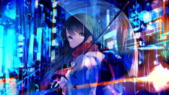 Anime Abstract Neon Lights Artwork Wallpaper Pling