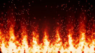 Flaming Fire Wall And Sparks Loopable Background Motion