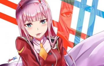 Wallpaper Girl Tongue Pillow Darling In The Frankxx Cute