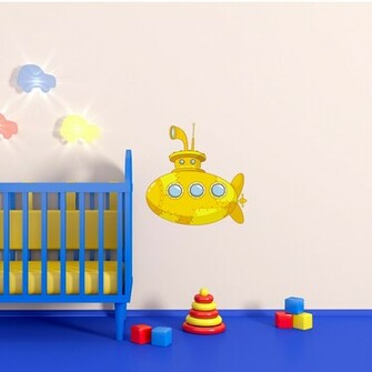 Kids Nursery Yellow Submarine Wall Decal