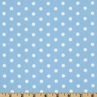 Pimatex Basics Polka Dot Pale Blue White Discount Designer Fabric