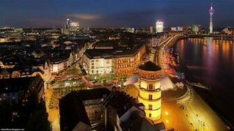 German City Beautiful Night Germany HD Desktop Wallpaper