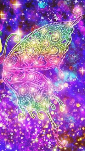 Glittery Butterfly Wing Made By Me Purple Sparkly Wallpaper