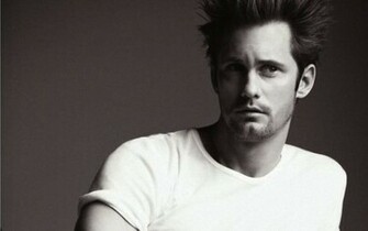Alexander Skarsgard Black And White Wallpaper