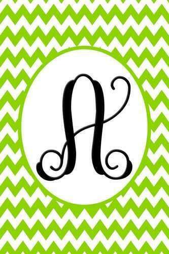 Lime Green Chevron Vine Letter A Monogram Garden Flag Iamericas