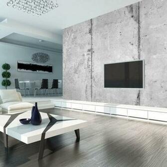 Grafico Distressed Concrete Panels Removable Wallpaper In