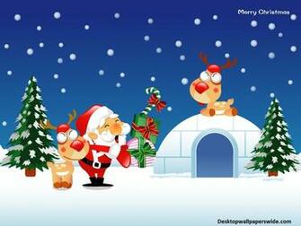 Christmas Cartoon Wallpaper Grasscloth
