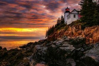 Bass Harbor Lighthouse Wallpaper X Net