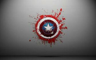 Captain America Minimalism Superhero Cartoon Wallpaper