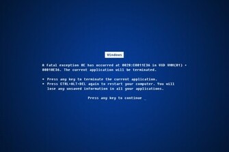 Blue Screen Error Wallpaper Best HD