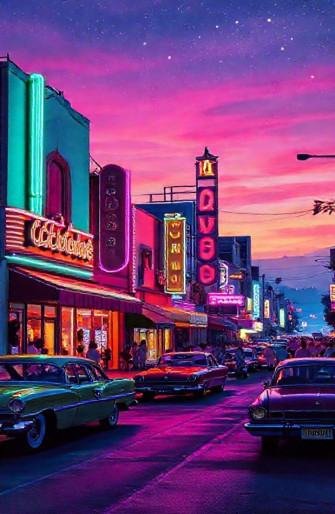 Retro Aesthetic City Wallpaper