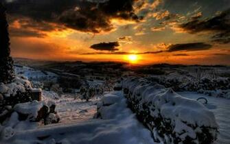 Winter Sunset Wallpaper